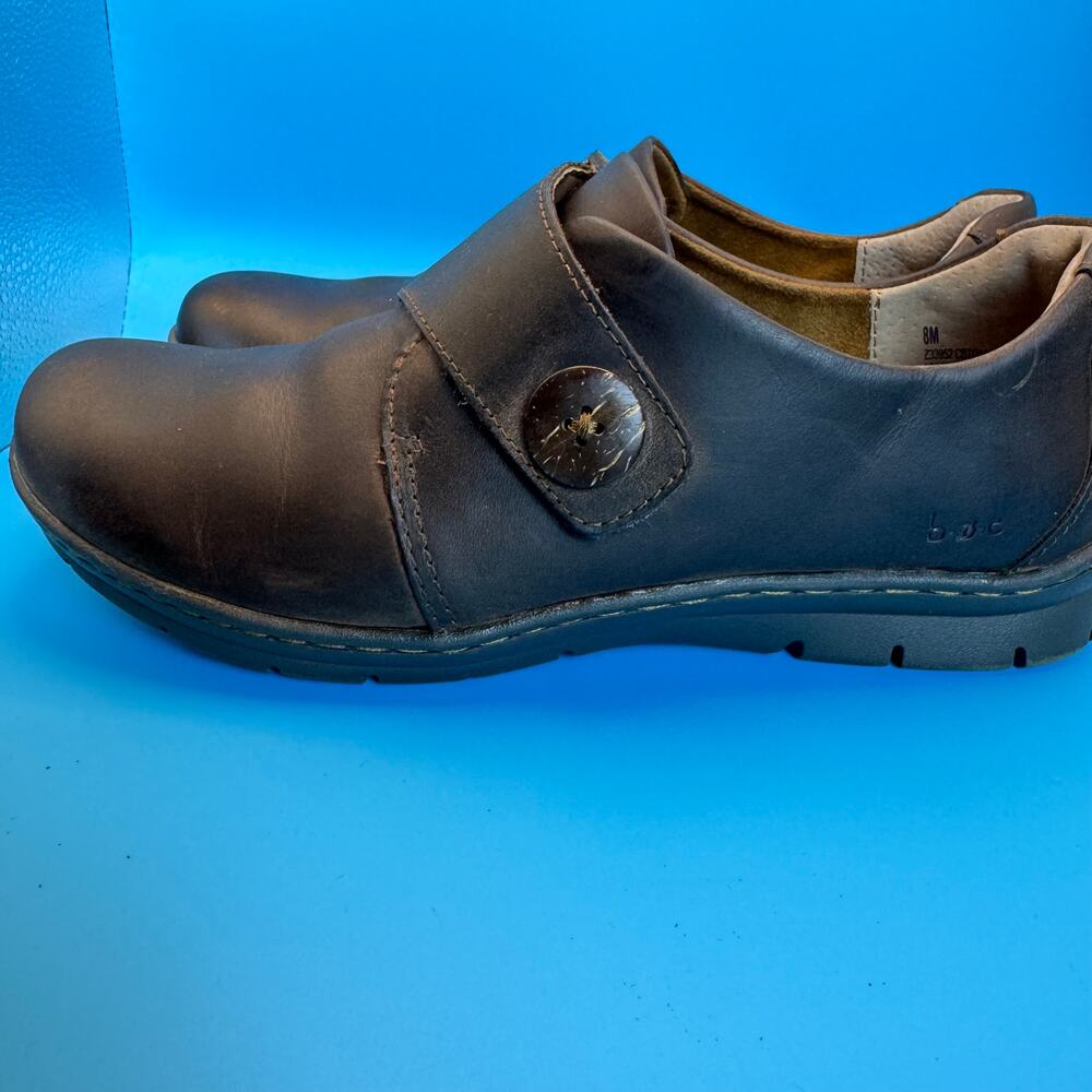 BOC Leather Mary Jane Comfort Shoes Hook Loop Strap Walking Work Womens 8M - Picture 4 of 11